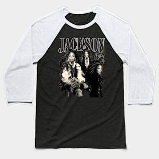 Janet Jackson 80s Pop Music Baseball T-Shirt